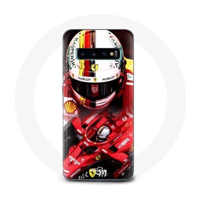 Case voor Samsung Galaxy S10 edge Formule 1 Sebastian Vettel F1 Rood