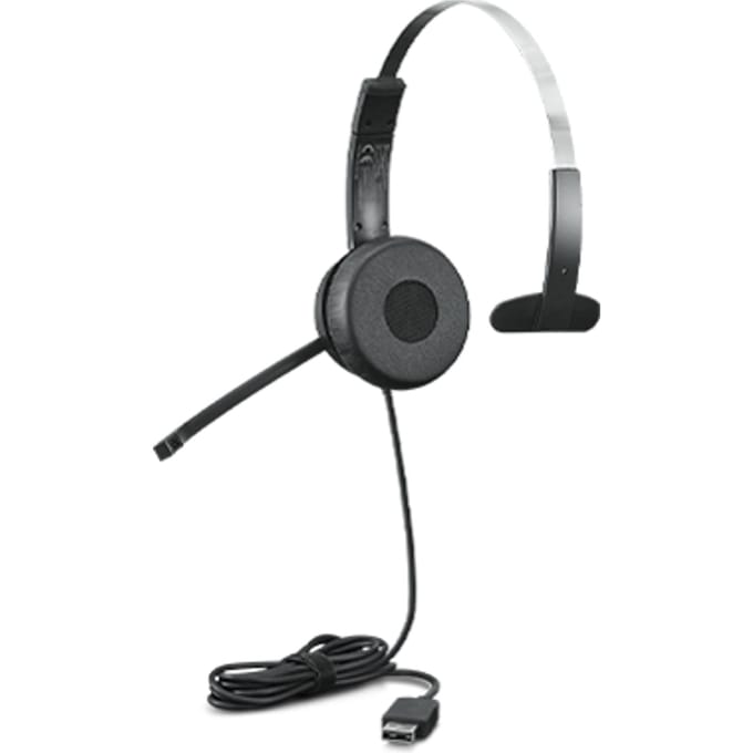 Lenovo 100 Mono Headset Bedraad Hoofdband Kantoor/callcenter USB Type-A Zwart