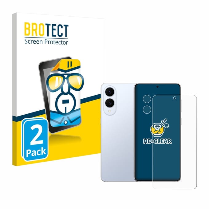 BROTECT - Screenprotector voor Samsung Galaxy S25 Edge (Voor+Camera) - Folie Beschermfolie transparant 2 Stuks