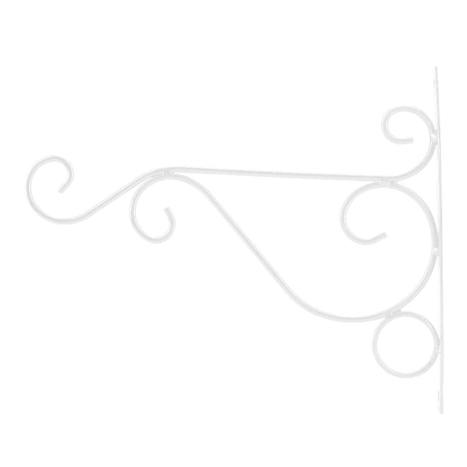 IJzeren Plantenhanger Muurbeugel Bloemenhaak voor Huis Tuindecoratie 30*21cm(Wit) wit