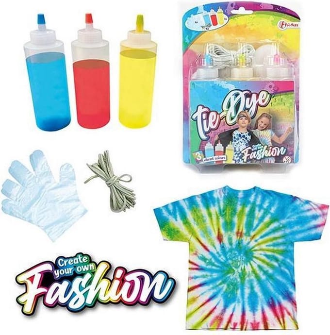 Kleding Decoratieset 'Tie n dye' 3 Kleuren