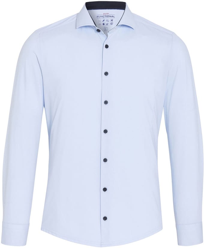 Pure The Functional Shirt Lichtblauw - Maat 43 - Heren - Overhemden Formeel