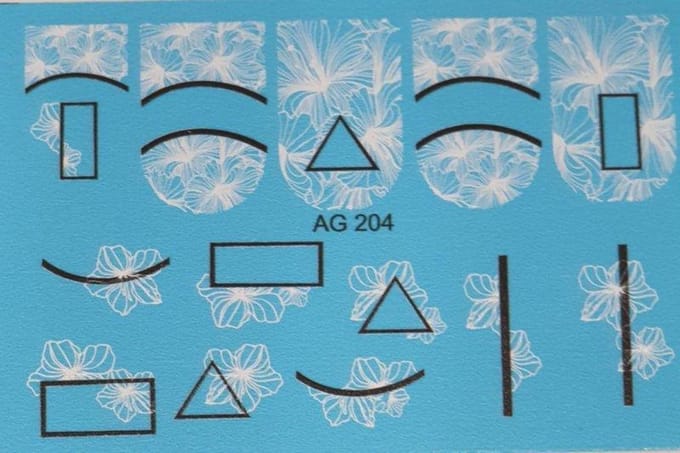 Korneliya Airbrush Waterdecal AG 204 Black/White