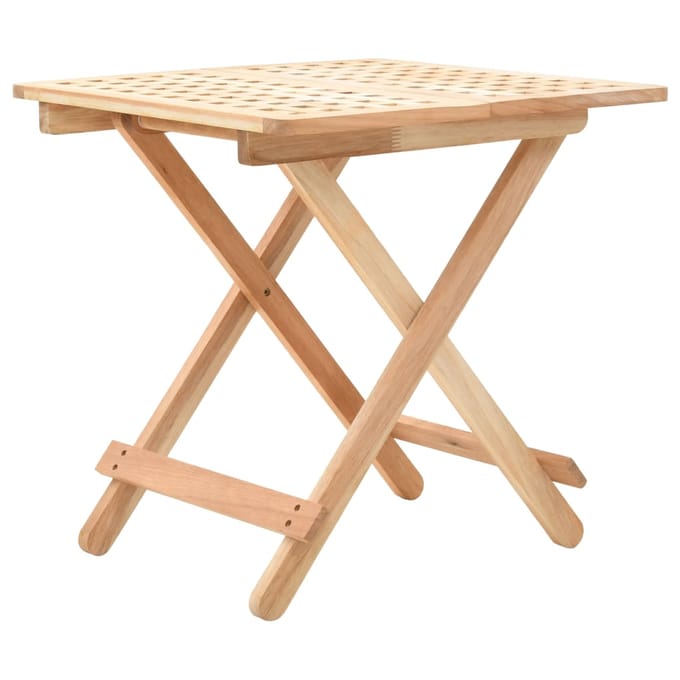 vidaXL - Bijzettafel - inklapbaar - 50x50x49 - cm - massief - walnotenhout