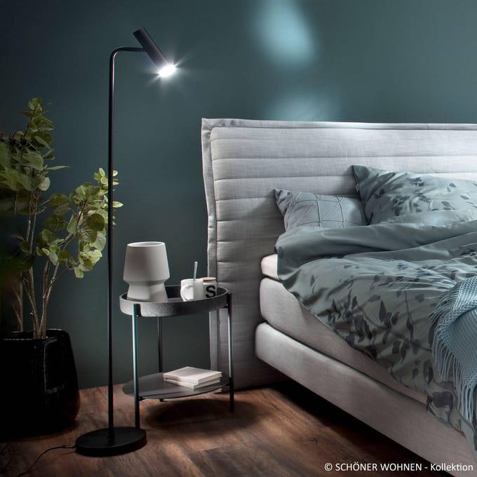 Schöner Wohnen Stina LED vloerlamp zwart