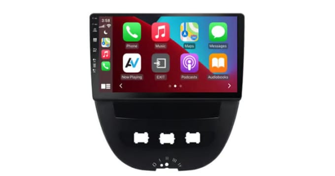 Apple CarPlay & Android Auto Autoradio met DAB+ voor Citroen c1 2006-2014