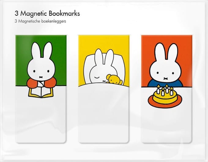 Set van 3 Magnetische Boekenleggers, Nijntje leest