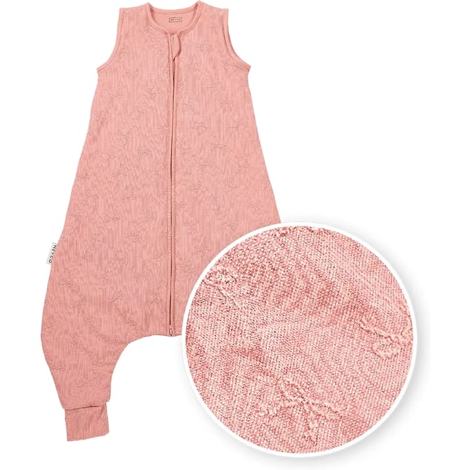 Meyco Baby Studio Collection Bow Slaapoverall Jumper - Rose - 80cm - 2.0 TOG