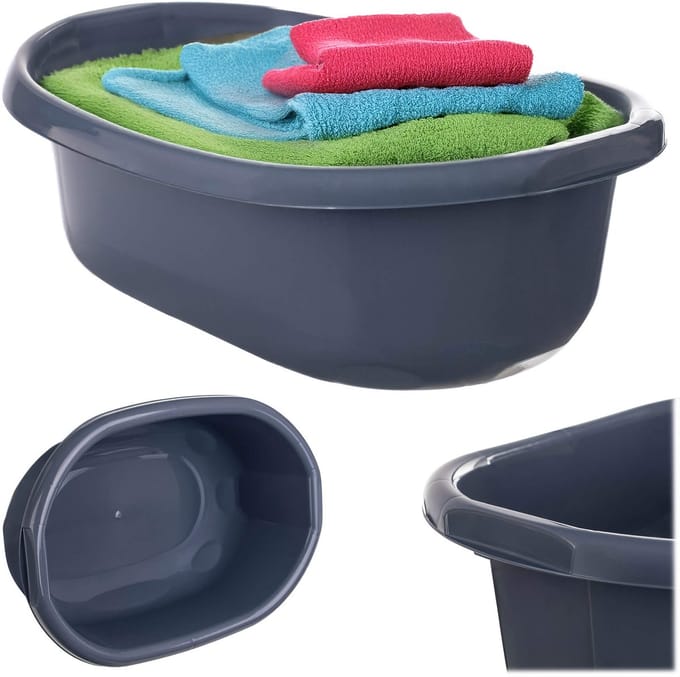 Lavare badkamerkom met handgrepen 12L donker essenhout