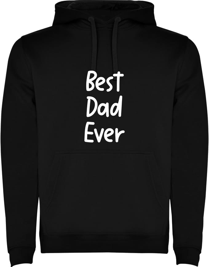 Zwarte hoodie De allerbeste Vader / Papa - Best Dad Ever Maat M
