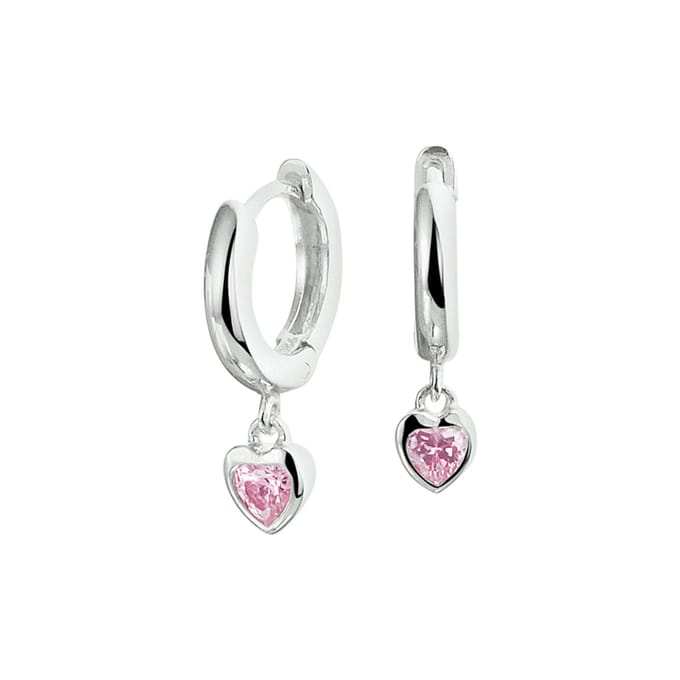 Yep! klapoorringen hart zirkonia - 10.5 mm - Zilver