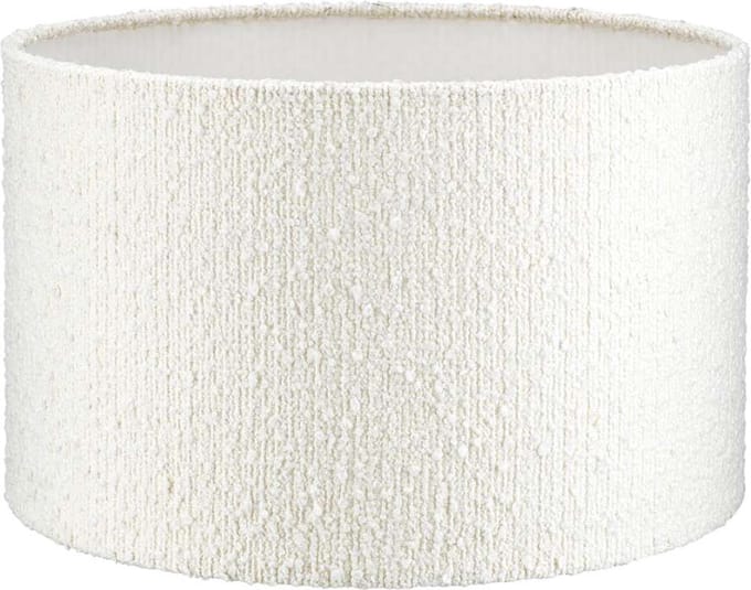 Lampenkap Cilinder - Bouclé wit - Ø 30cm - H 20cm