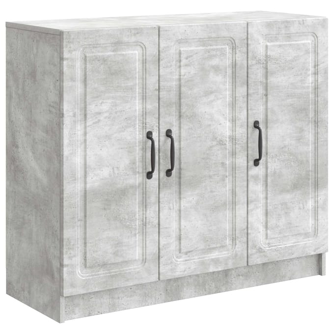 vidaXL - Dressoir - Betongrijs - 89 - x - 34,5 - x - 77 - cm - Bewerkt - hout
