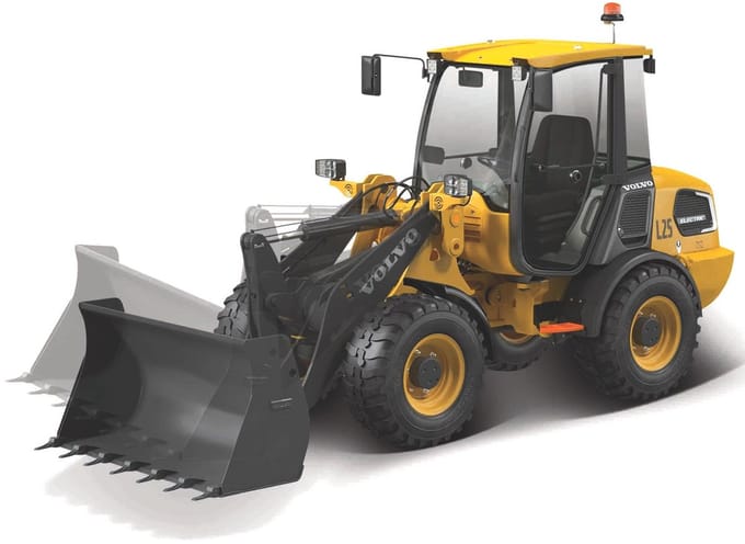 Bburago Volvo L25 - Modelauto - Schaal 1:50 - Geel/Grijs