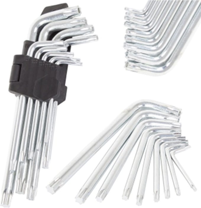 QTools - Torx-set - Maat: 1.5-2.-2.5-3-4-5-6-8-10mm - Universeel