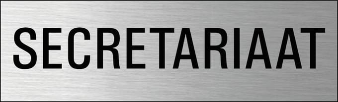 Secretariaat deurbordje met zelfklevende strip