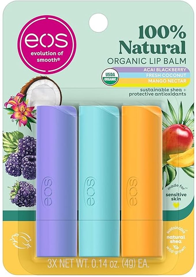 eos - Acai Blackberry - Fresh Coconut - Mango Nectar - Lippenbalsem - Droge lippen - 100% natuurlijk