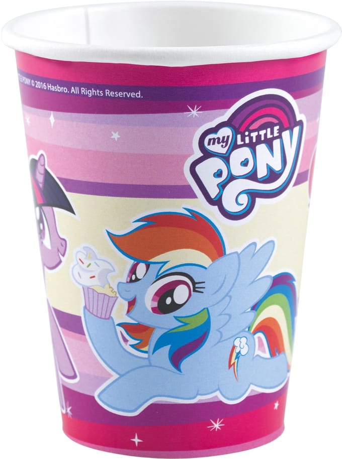 Papieren drinkbekers My Little Pony 250ml, 8 stuks