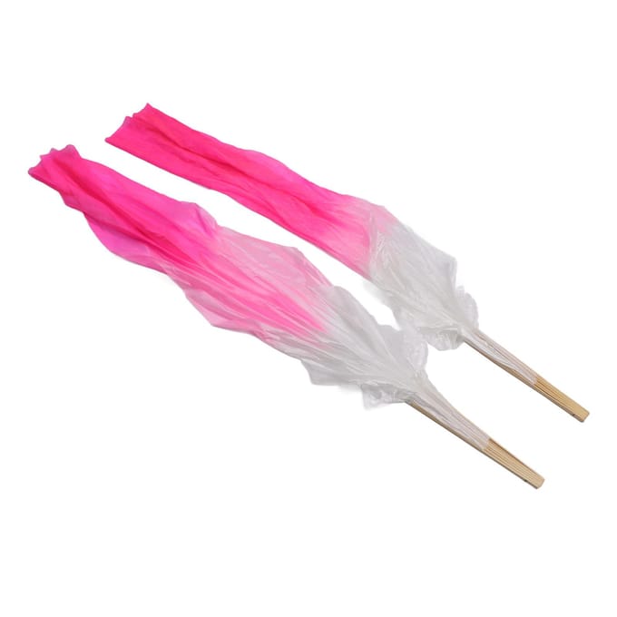 1 Paire Éventail de Danse Long Doux Bel Éventail de Danse Classique pour Performance d'Apprentissage de Danse du Ventre multicolore