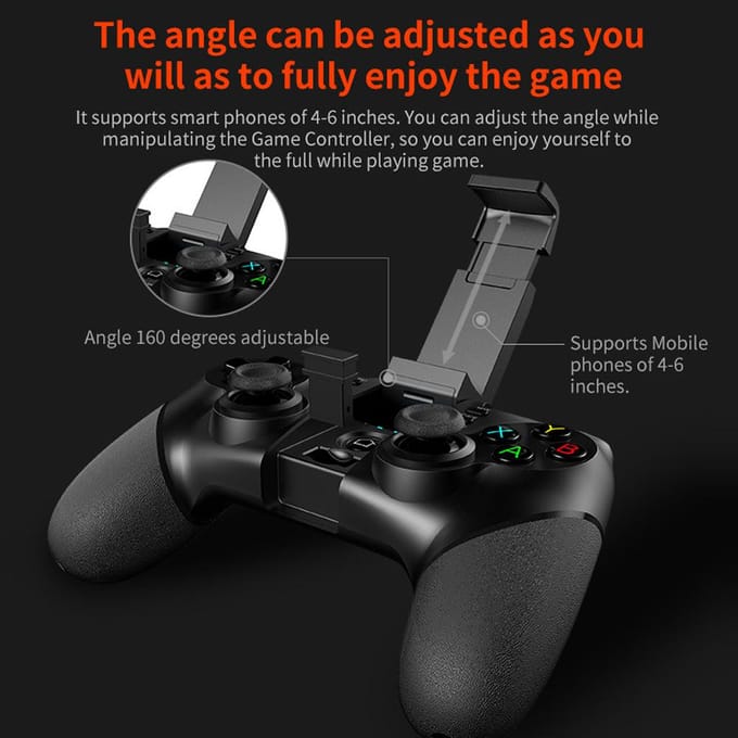 Gamepad PG-9076 BT 2.4G Draadloze Gameconsole Controller Mobiele Trigger Gaming Handvat zwart