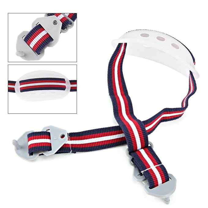 Veiligheidsconstructie Witte Bouwhelm Kinband Afneembare Sling voor Helm Onderkaak blue
