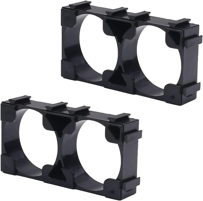 Batterij Houder Beugel - Lithium Celhouder - Batterij Combinatie - Vrije Combinatie - 50 stuks - Zwart