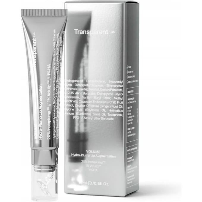 Transparent Lab - Traitement Hydratant Volumisant pour les Lèvres, 15 ml - Sérum pour les lèvres repulpant