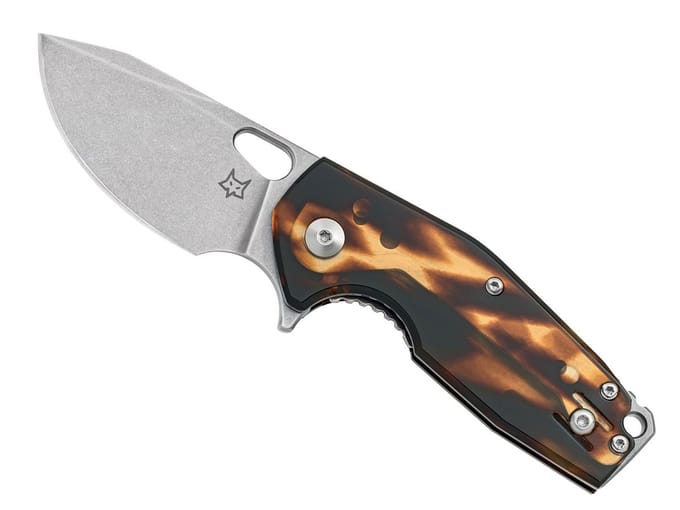 Fox Knives Suru Cellulose Acetate Brown – Compact EDC-vouwmes met M398 Lemmet