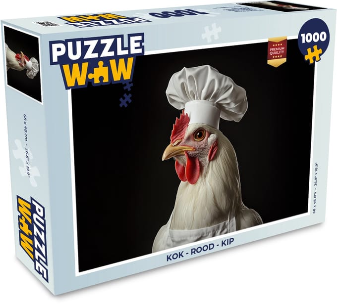 Puzzel Kok - Rood - Kip - Legpuzzel - Puzzel 1000 stukjes volwassenen