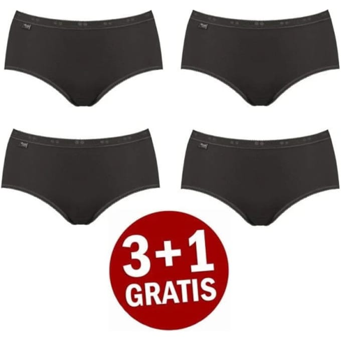 sloggi Basic+ Dames Midi slip - 4-pack - Wit - Maat 50