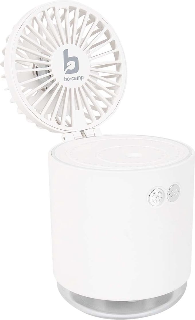 Bo-Camp - Ventilator - Met luchtbevochtiger - Oplaadbaar