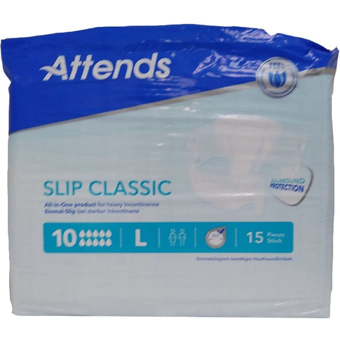 Attends Slip Classic 10 Large - 1 pak van 15 stuks