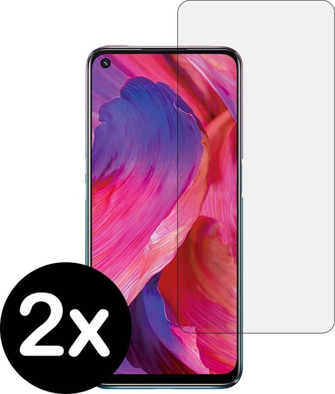 Smartphonica Screenprotector voor Oppo A54 5G van glas - 2 stuks geschikt voor Oppo A54 5G
