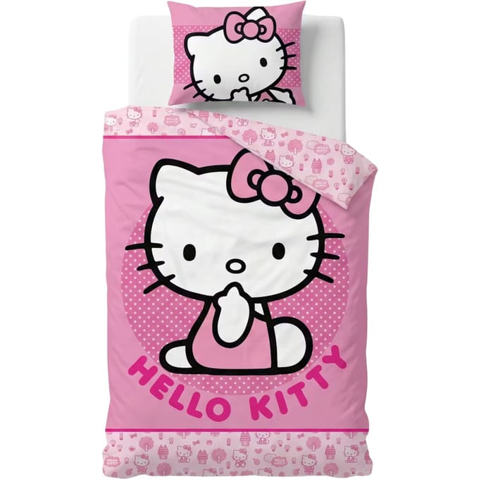 Hello Kitty Dekbedovertrek - 140 x 200 cm - Polyester - Roze