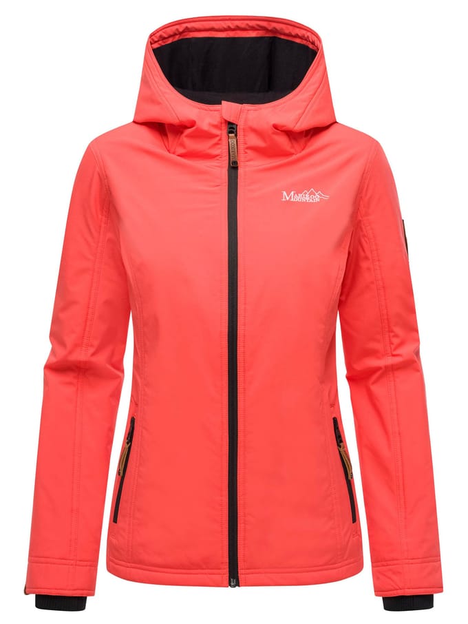 Marikoo dames overgangsjas lichtgewicht water- en windafstotend met capuchon coral pink