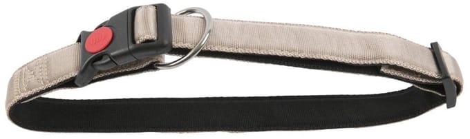 De-Tail Halsband Nylon met zachte voering en snelsluiting 25 mm x 50-65 cm Beige