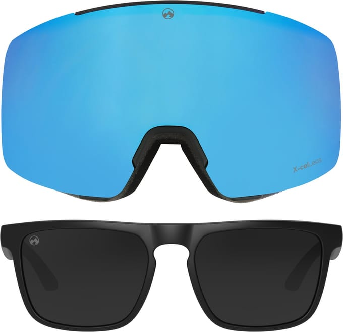 MowMow LOCAL Skibril Heren L/XL + Extra Lens + Zonnebril – Magnetisch – Bio-Frame - R-Strap - UV400