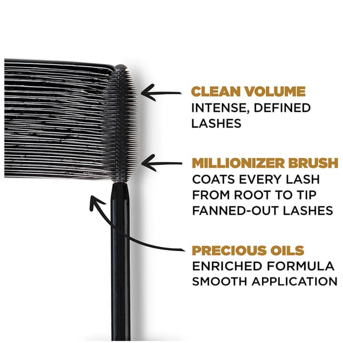 Volume Million Lashes Mascara Black 9.5 ml – Mascara, Volumizing, For Women, Black, Suitable For Daily Makeup Routine