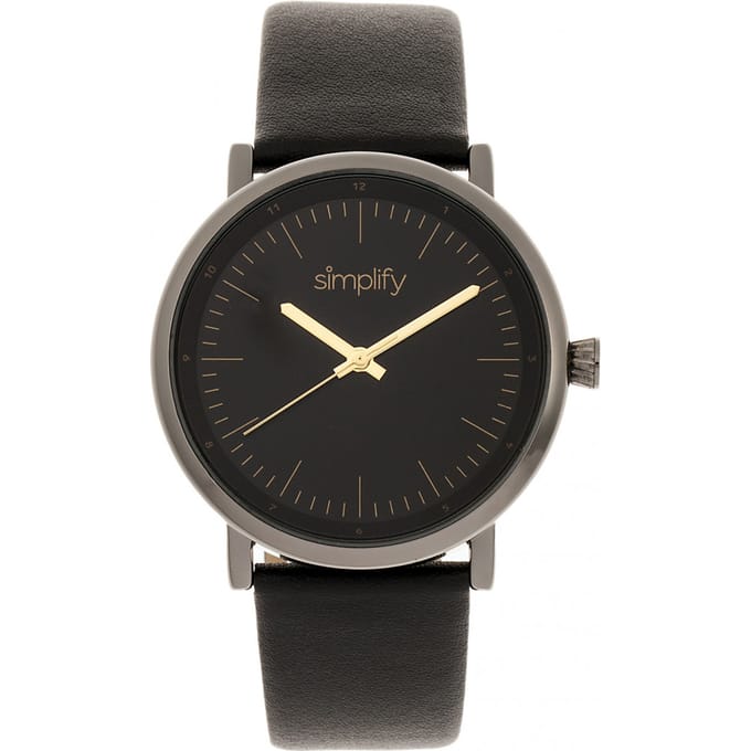Vereenvoudig het 6200 horloge met leren band