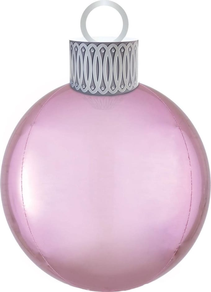 Orbz Kerstbal 38 X 50 Cm Folie Roze