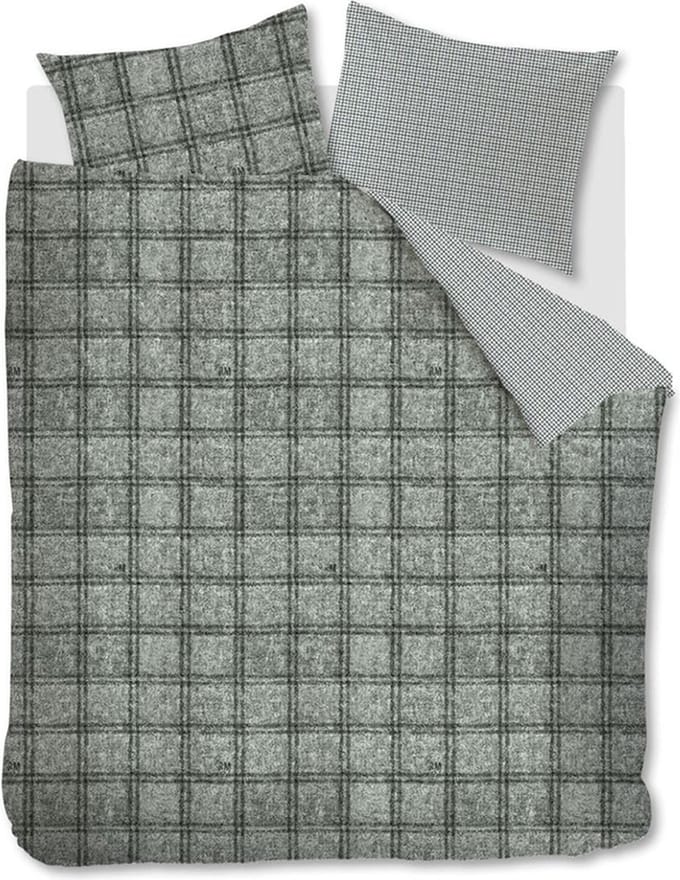 Riviera Maison Hawick dekbedovertrek - Lits-jumeaux XL - 260x200/220 - Groen