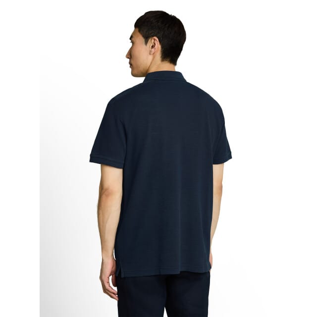 Tom Tailor - Piqué poloshirt met logobadge - Maat M - sky captain blue