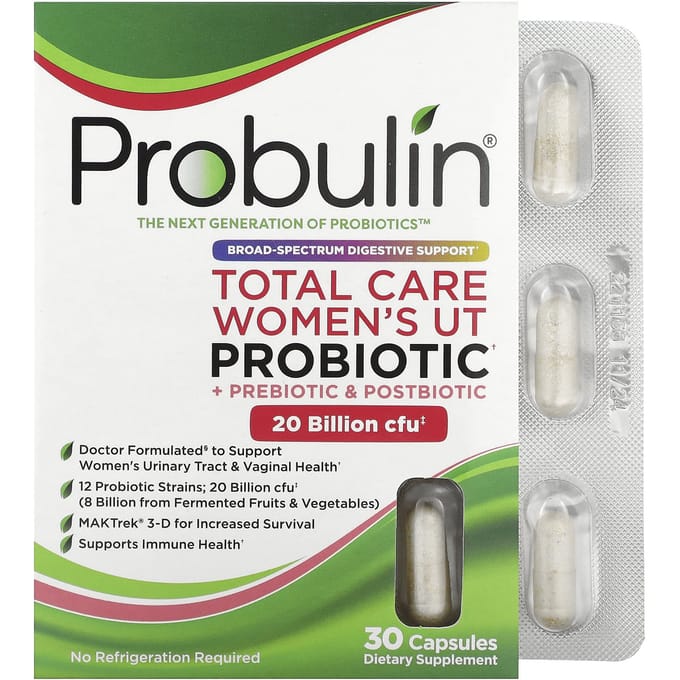 Probulin, Total Care Vrouwen UT Probioticum, 20 miljard KVE, 30 capsules