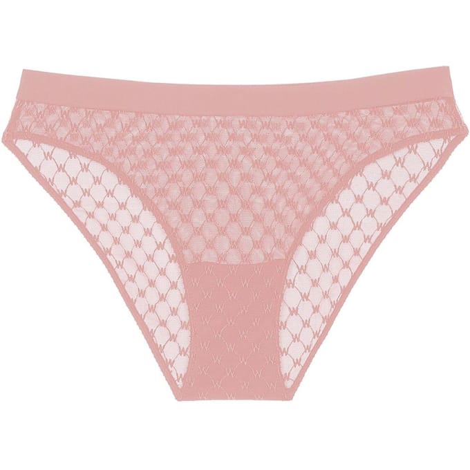 Wolford Bikinibroekjes met monogram en kant voor dames (Roze)