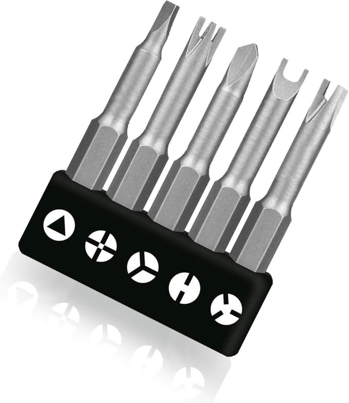 Speciaal gevormde schroevendraaierset 5 stuks - U-vorm, Y-type, driehoek, binnenkruis, driepunt