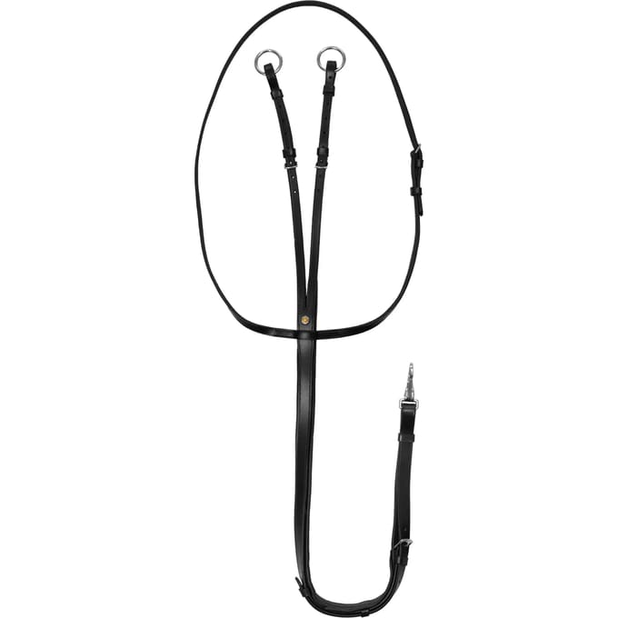Leren martingale voor paard Equestro Silver Fitting