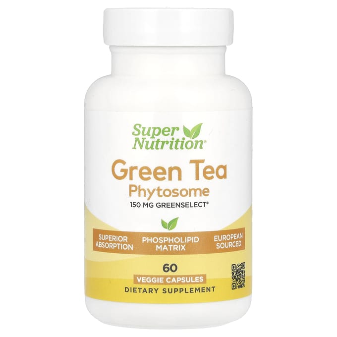 Super Nutrition, Phytosome de Thé Vert, 150 mg, 60 gélules végétales