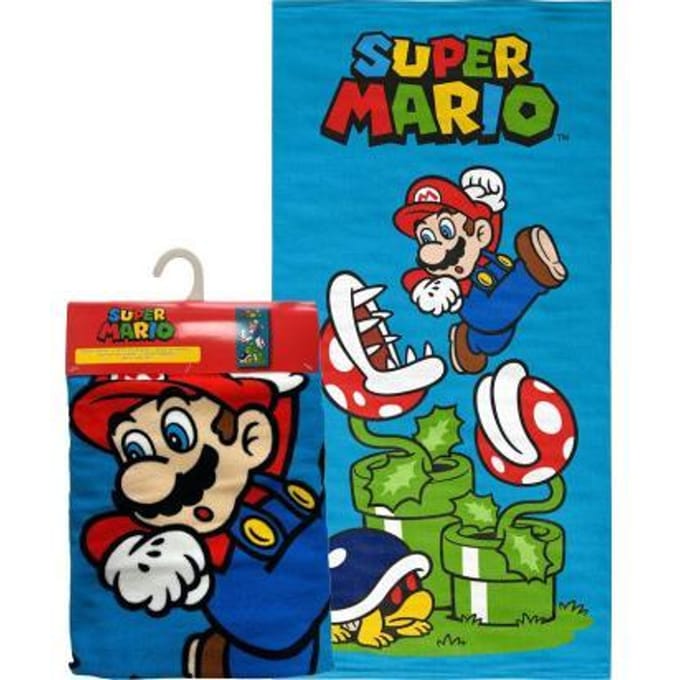 Super Mario Bros Mario strandlaken 70x140cm Handdoeken