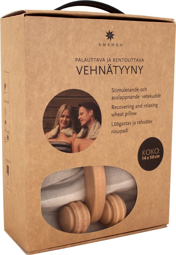 Emendo - Tarwe nekkussen 14 x 50 cm - incl. massagerol