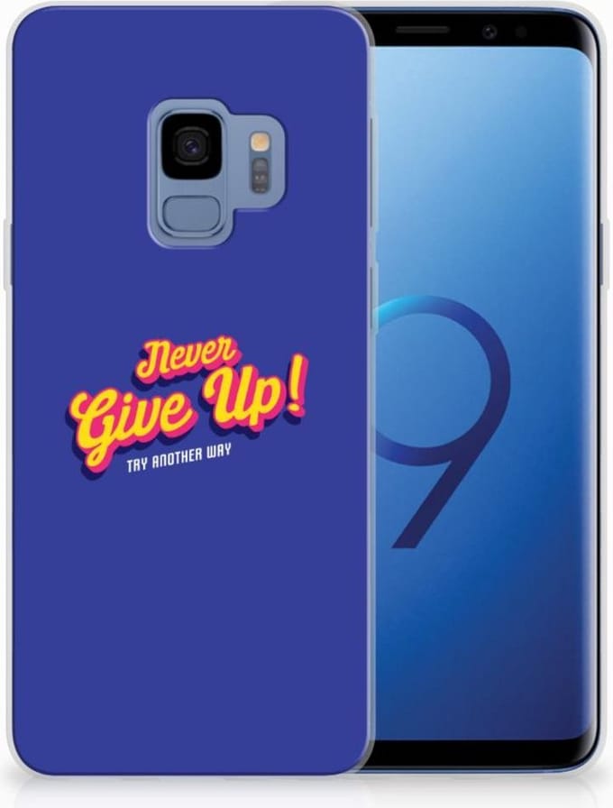 Samsung Galaxy S9 Siliconen hoesje met naam Never Give Up